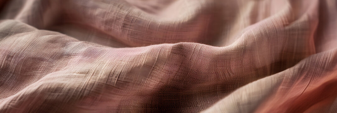 A detailed view of linen fabric with ample space for accomodating other elements in an image