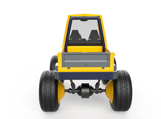 non branded cartoon car in white background