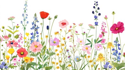 Wildflowers nature hanging pattern