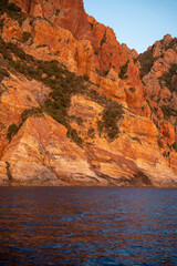 Scandola Natural Reserve, Corsica Island. Seascape, south France.