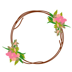 floral circle frame