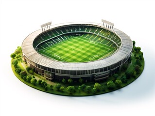 a model of a football stadium