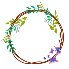 floral circle frame