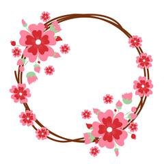 floral circle frame