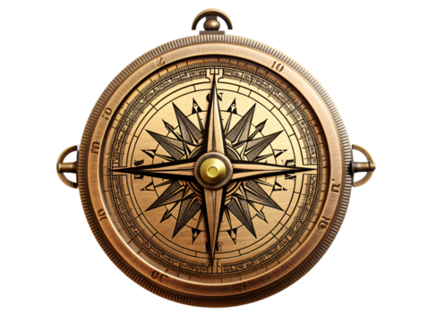 a close up of a compass