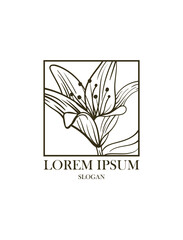 flower logo icon for beauty and salon company