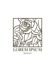 flower logo icon for beauty and salon company