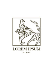 flower logo icon for beauty and salon company