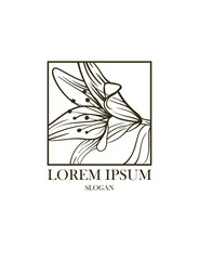 flower logo icon for beauty and salon company