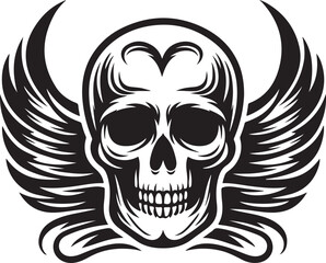 skull with wings