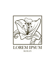 flower logo icon for beauty and salon company