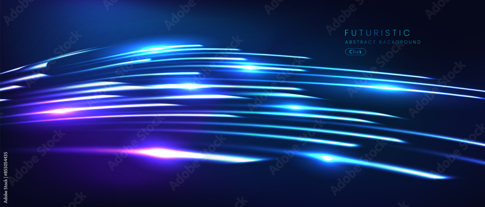 Aufkleber futuristic technology abstract background. abstract futuristic curve digital line design.modern futu