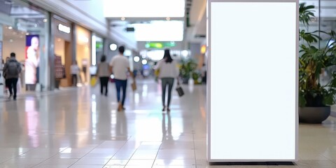 Blank Billboard in Shopping Mall