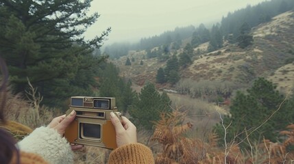 Vintage style polaroid cameras for capturing timeless memories with a nostalgic touch