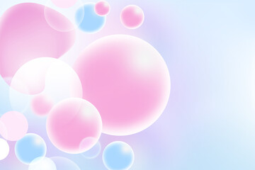 Abstract geometric circle soft light gradient blue and pink sweet bokeh background for Graphic Business technology digital design illustration web template backdrop desktop wallpaper bubbles banner