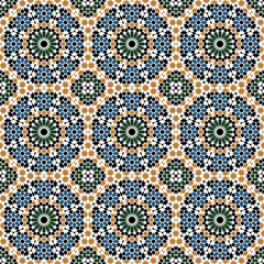 Seamless arabic geometric ornament based on traditional arabic art. Arabian tile. 