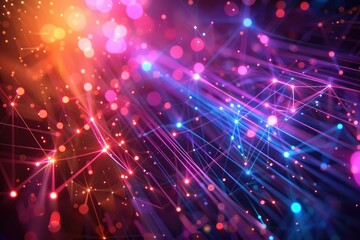 Fototapeta premium Abstract colorfur background digital wave cyber surface diodes