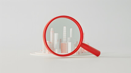 house layout under a magnifying glass