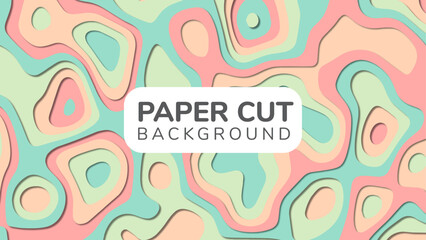 Paper cut out background with attractive colors