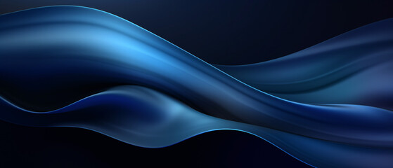 Fototapeta premium Abstract luxury gradient blue background, smooth dark blue, elegant design, modern digital art concept.