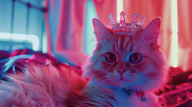 cute pink cat