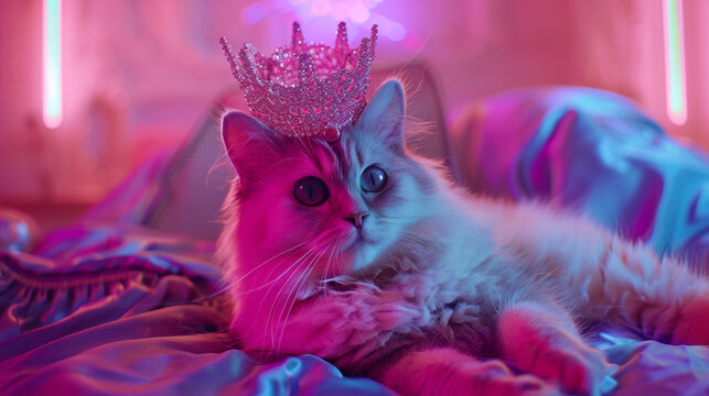 cute pink cat