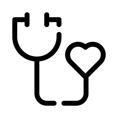 stethoscope line icon
