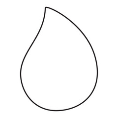 Fototapeta premium Water drop line icon.