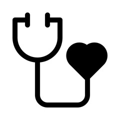 stethoscope glyph icon