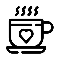 hot tea line icon