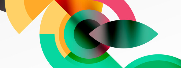 Fototapeta premium Trendy simple circle abstract background. Vector Illustration For Wallpaper, Banner, Background, Card, Book Illustration, landing page