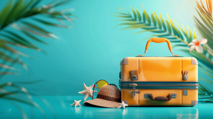 Discover Your Next Adventure - Open Suitcase with Exotic Destination for Vacation Travel Banner