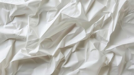 Obraz premium closeup of white paper with delicate folds and creases texture background