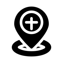Obraz premium location glyph icon