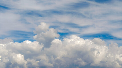 vue d'un ciel bleu nuageux