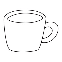 coffee cup line icon.