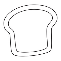 slice of bread line icon.
