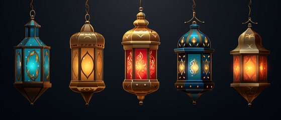 Obraz premium Muslim feast of the holy month of Ramadan, cultural religious celebration