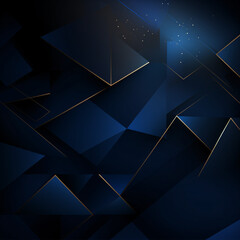 Obraz premium Minimalist deep blue premium abstract background, modern digital art concept illustration.