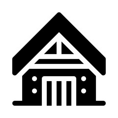 cabin glyph icon