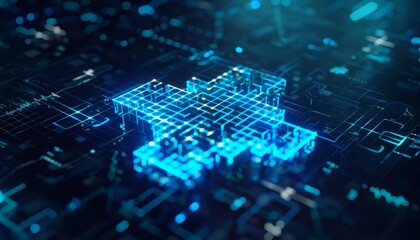 Navigating Healthcare: Digital Blue Plus Symbol