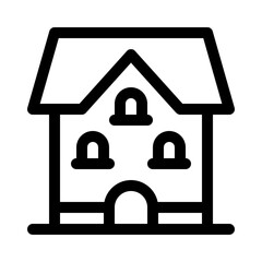 mansion line icon