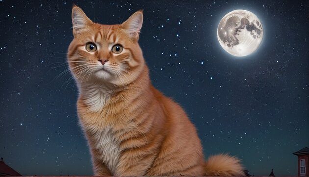 Midnight Whiskers: A Nighttime Portrait of Urban Feline Beauty