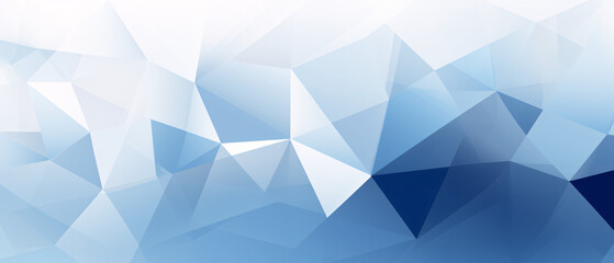 Fototapeta premium White and blue modern abstract wide banner with geometric shapes, digital design concept.