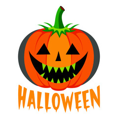  Halloween with a spooky pumpkin vector illustration