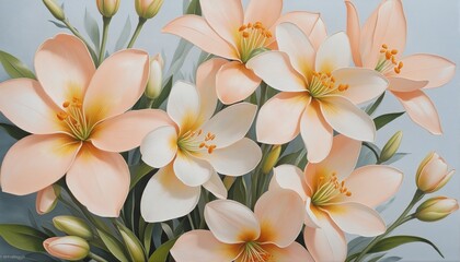 Obraz premium Delicate Blooms: A Floral Artistic Expression