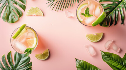 Background for a Cocktail Party or summer event invitation, inspiration for a card, poster, flyer or similar with copy space