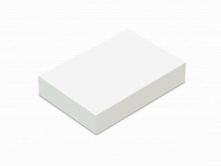 blank white box mockup in grey background