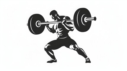 Powerful Bodybuilder Lifting Heavy Weights with Strength and Determination