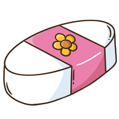 Eraser for writing or drawing in back to school concept illustration